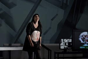 Salome von Richard Strauss 22. November 2015 Musikalische Leitung: Roland Kluttig, Georg Fritzsch Regie und Kostüme: Kirill Serebrennikov Bühne: Pierre Jorge Gonzalez Video: Ilya Shagalov Licht: Reinhard Traub Dramaturgie: Ann-Christine Mecke Auf dem Bild: Simone Schneider (Salome) Foto: A.T. Schaefer