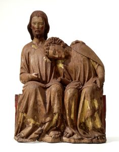 Christus-Johannes-Gruppe, vermutl. aus dem Benediktinerkloster mariaberg, LK Sigmaringen, 2. Viertel 14. Jh.